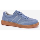 EVENTO Women's Low Suede Sneakers Blue Paliana | Shoptok.si