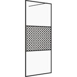 Furnova Pregrada za tuš s prozornim ESG steklom 100x195 cm črna, (21918031) | Shoptok.si