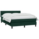 Box Spring krevet s madracem tamno zeleni 160x220 cm baršun | shoptok.hr