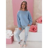 DStreet Bluza damska one size oversize FLORINE błękitna | shoptok.hr