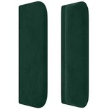  Uzglavlje s ušima tamnozeleno 203x16x78/88 cm baršunasto | shoptok.hr