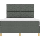 Box Postelja z vzmetnico z vzmetnico Temno siva 160 x 200 cm blago, (5000126734) | Shoptok.si