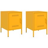  Noćni ormarići 2 kom žuta boja senfa 36 x 39 x 50,5 cm čelični | Eponuda.com