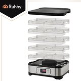 Ruhhy 25929- sušilica za voće i gljive 10L – dehidrator hrane s 5 razina, LCD, timer 24h, 35–70°C | shoptok.hr