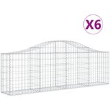  Lučne gabionske košare 6 kom 200x30x60/80 cm pocinčano željezo | Eponuda.com