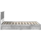  Konstrukcija postelje s predalom Betonsko siva 135 x 190 cm, (5000103930) | Shoptok.si