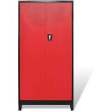  Ormar za alat s kutijom čelični 90 x 40 x 180 cm crveno-crni | shoptok.hr