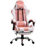 Vinsetto igralni stol pena, umetna masa, jeklo, PVC 64Š x 67G x 119–127V cm Roza+Bela, (5000235332) | Shoptok.si