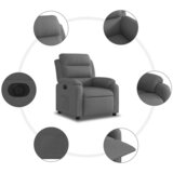  Električni naslonjač od tkanine tamnosivi | shoptok.hr