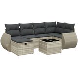  7-dijelni set vrtnih sofa svjetlosivi od poliratana | shoptok.hr