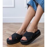 Gemre Black platform flip-flops with straps Juko | Shoptok.si