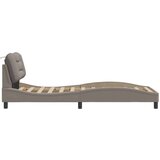  Okvir kreveta s LED svjetlima smeđesivi 90 x 190 cm od tkanine | shoptok.hr