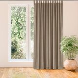  Curtain VILA color beige style classic 10cm tab tops velvet 200x270 HOMEDE | shoptok.hr