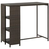 Barska barski stol sa stalkom za pohranu smeđi 120x60x110 cm poliratan Cijene