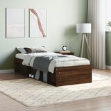  Okvir za krevet smeđi hrast 75 x 190 cm mali za jednu osobu | shoptok.hr