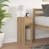 vidaXL Nočna omarica z predalom artisan hrast 20x36x60 cm | Shoptok.si