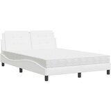  The Living Store Postelja z vzmetnico bela 120x200 cm umetno usnje - Postelja, (21497997) | Shoptok.si