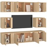  8-dijelni set TV ormarića boja hrasta sonome konstruirano drvo Smeđa | shoptok.hr