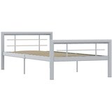  Okvir za krevet sivo-bijeli metalni 90 x 200 cm | shoptok.hr