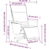  Naslonjač od umjetne kože s osloncem za noge bijeli | shoptok.hr