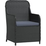  5-dijelni vrtni blagovaonski set s jastucima crni | shoptok.hr