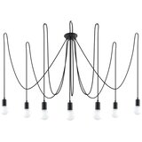  SL.0372 - visilica na sajli EDISON 7 7xE27/60W/230V pauk crni | Eponuda.com
