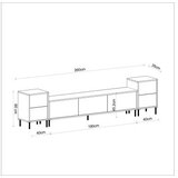 Hanah home tv polica imaj travertine