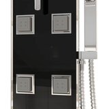 PANEL za tuširanje od stakla 18 x 45,5 x 130 cm crni | shoptok.hr