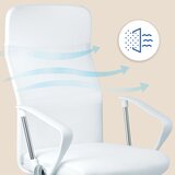 Sofotel Tamar 2468 ergonomska uredska stolica od mikromreže – bela | Shoptok.si