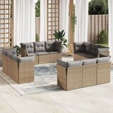 vidaXL 12-dijelni set vrtnih sofa od poliratana s jastucima bež | shoptok.hr