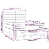  Kreveta s oprugama i madrac svjetlosivi 140x200cm tkanina | shoptok.hr