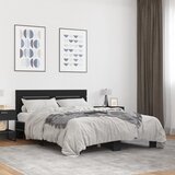 Furnova Posteljni okvir črn 140x190 cm inženirski les in kovina, (21936781) Cene