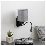  Brilagi - LED fleksibilna zidna lampa NUBILA, 1x E27/25W/230V + LED/3W, crna/siva | Eponuda.com