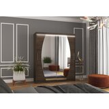 ADRK Drsna omara z ogledalom BALTIMORE 180 cm - OKOLADA | Shoptok.si