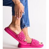Big Star Pink ruched flip-flops | Shoptok.si