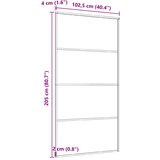  Klizna vrata od aluminija i stakla ESG 102,5 x 205 cm crna | Eponuda.ba