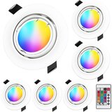 KYOTECH 6x LED vgradna RGB+3000K svetilka 5W 68–80mm u