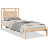 vidaXL Dugi okvir kreveta bez madraca bijeli 100 x 210 cm masivno drvo | shoptok.hr