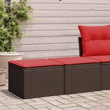  2-dijelni set vrtnih sofa poliratan i bagrem s jastucima smeđi | shoptok.hr