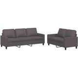 vidaXL 2-dijelni set sofa s jastucima sivi od umjetne kože | shoptok.hr