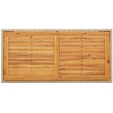  Vrtni stol bež 123 x 60 x 74 cm od poliratana i drva bagrema | shoptok.hr
