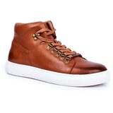 Kesi Muške tenisice Kožne cipele GOE Brown GG1N3011 bela | tamnocrvena