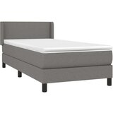  Box spring postelja z vzmetnico temno siva 80x200 cm blago, (20790275) | Shoptok.si