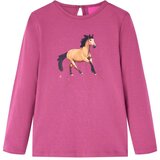 Dječja majica dugih rukava boja maline 116 | shoptok.hr