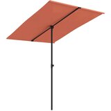  Vrtni suncobran s aluminijskom šipkom 2 x 1 5 m boja cigle | shoptok.hr