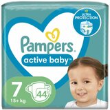 Pampers active baby pelene, jumbo pack maxi, veličina 7, extra large, 44 komada cene