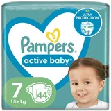 Pampers PLENICE pleničke Active Baby Maxi pack+, velikost 7 (15+ kg), 44 kosov
