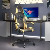  Vrtljiv gaming stol črno in zlato umetno usnje, (20699135) Cene