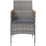  3-dijelni vrtni blagovaonski set s jastucima sivo-crni | shoptok.hr