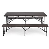 Modern Home Sklopivi set sto180cm sa 2 klupe ratan brown RZK80B2PCSRBK18 | ePonuda.com